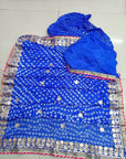 Multicolor bandhani saree