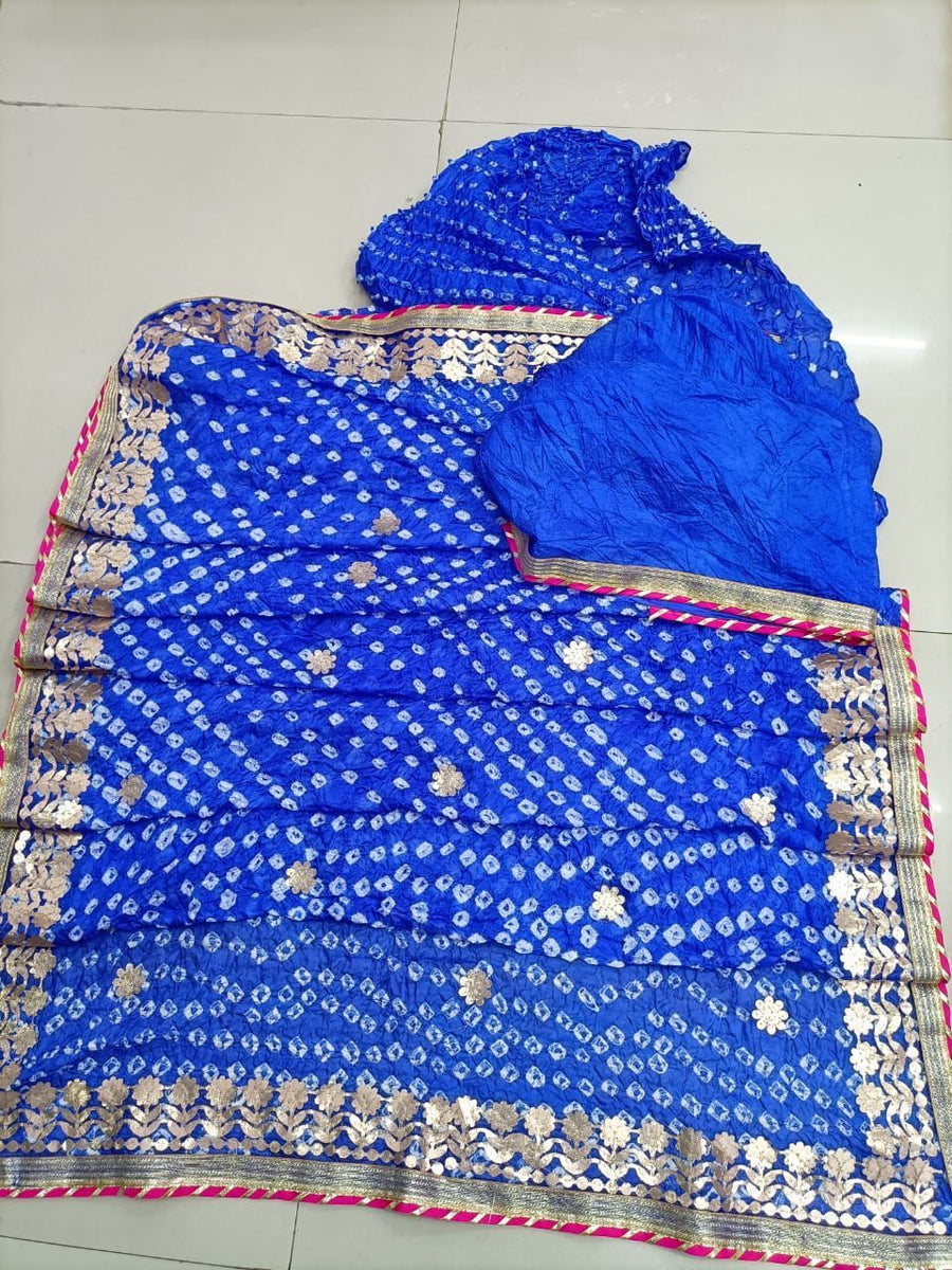 Multicolor bandhani saree