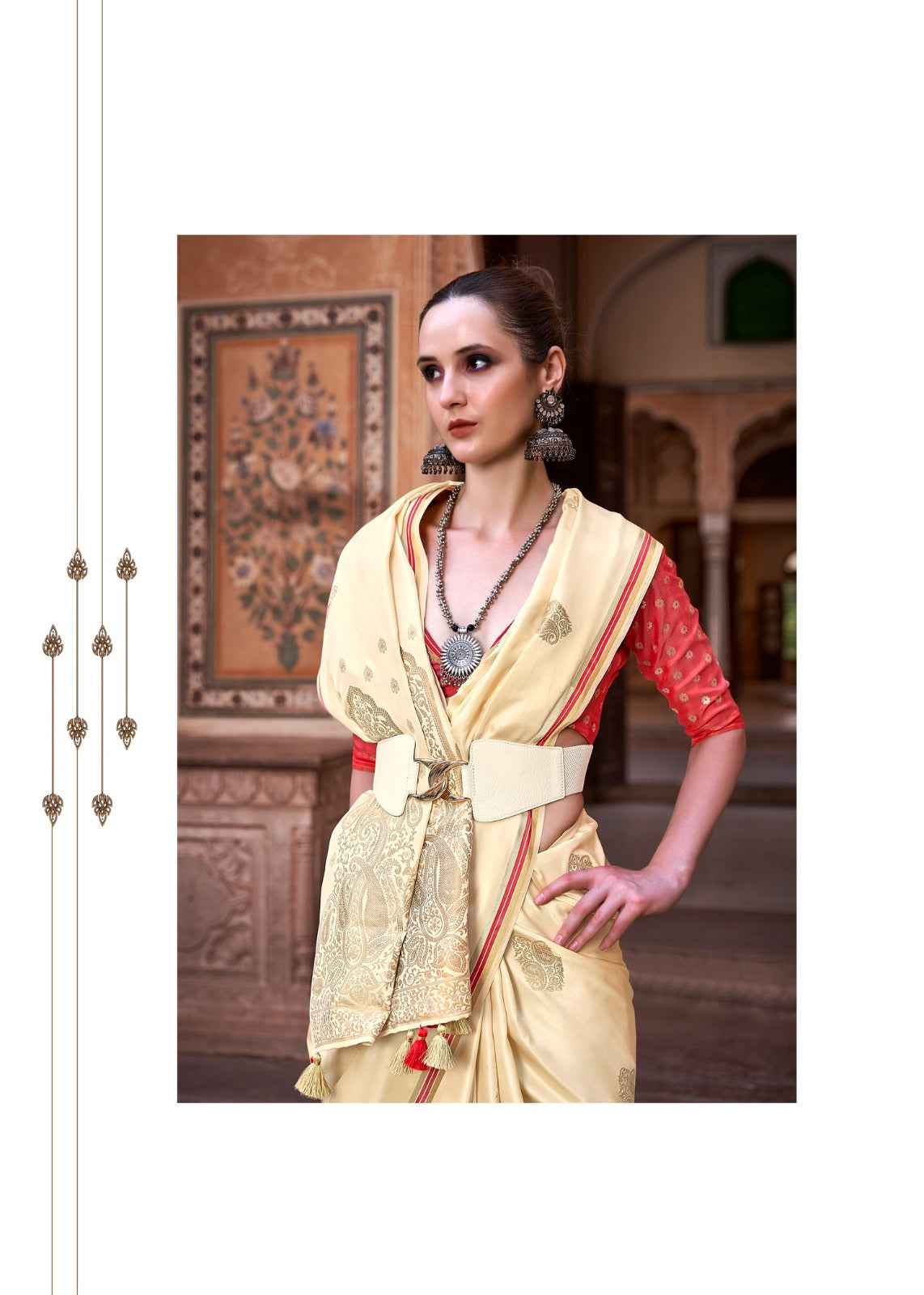 Amazing Satin Pastel Saree