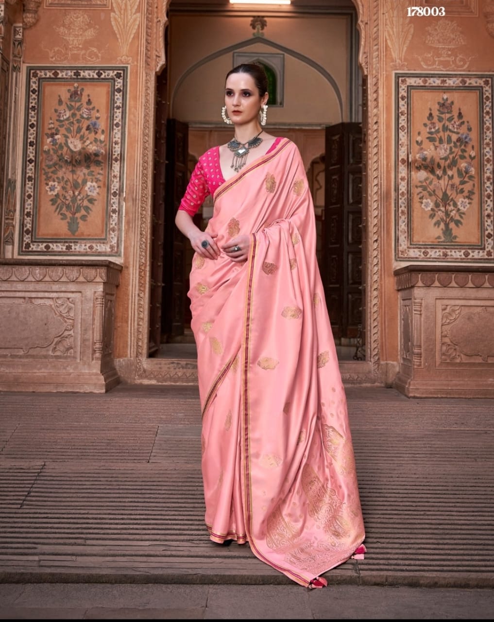 Amazing Satin Pastel Saree