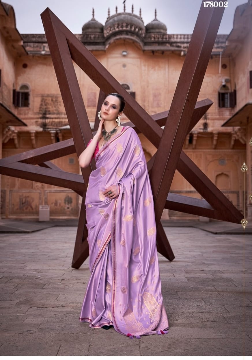 Amazing Satin Pastel Saree