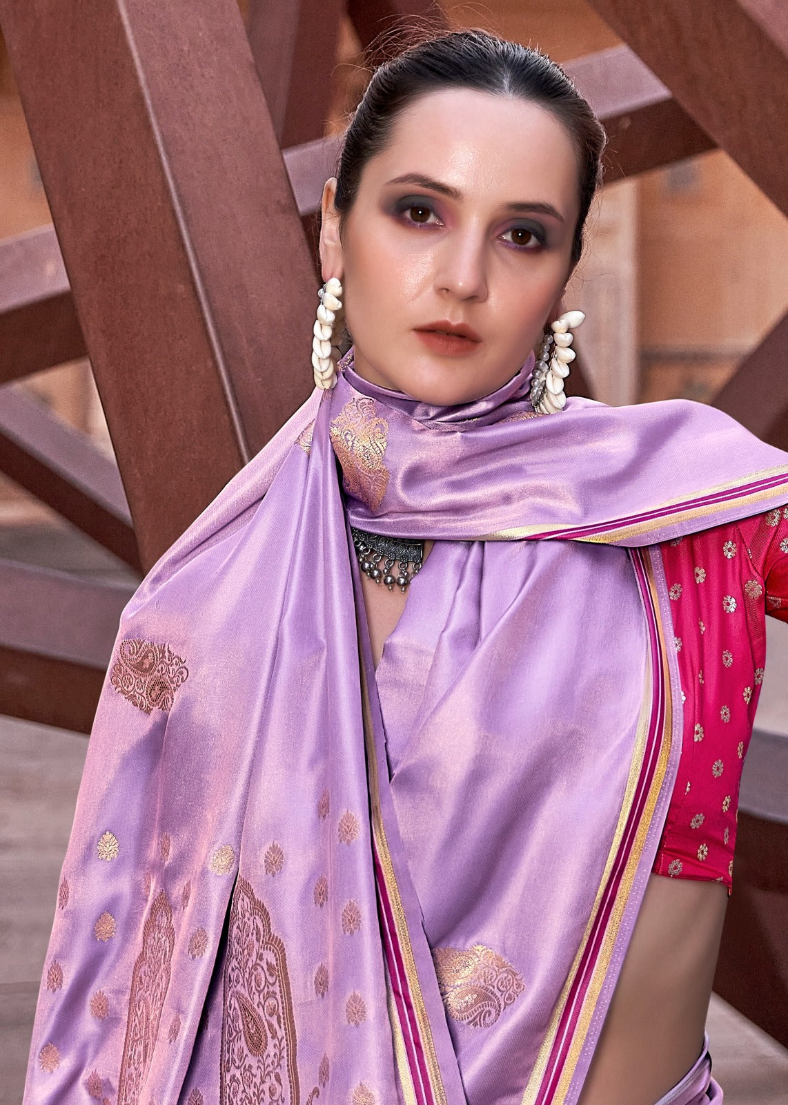 Amazing Satin Pastel Saree