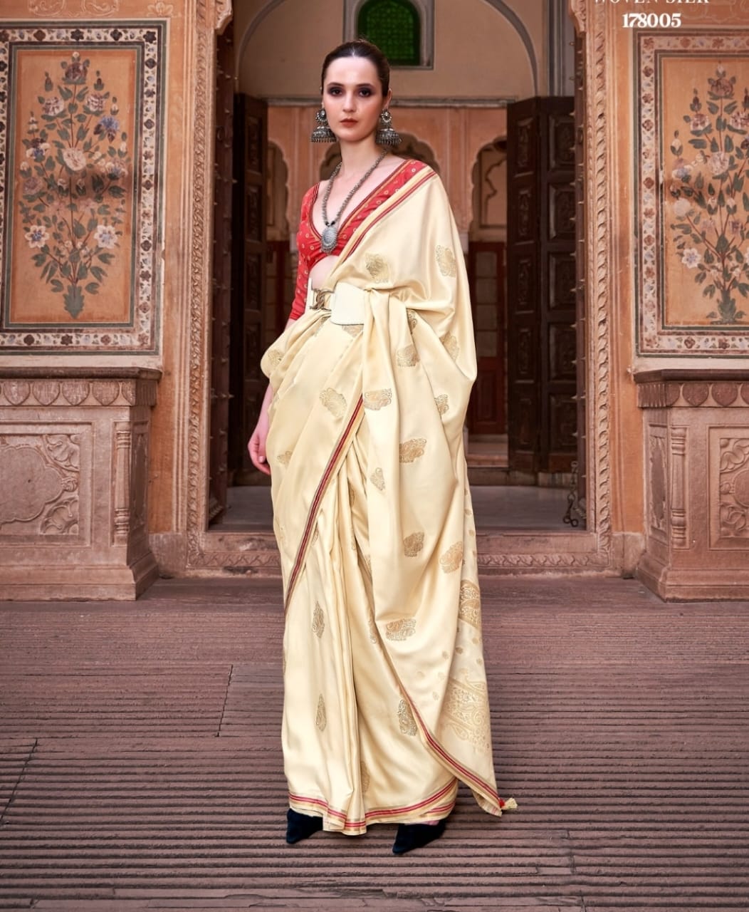 Amazing Satin Pastel Saree