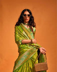 Satin Handloom weaving saree