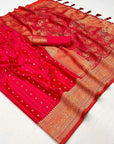 Satin Handloom weaving saree