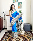 Dhupian silk kalamkari print saree