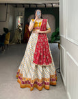 Pure Cotton  Lehenga Laheriya With Patola Print