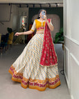 Pure Cotton  Lehenga Laheriya With Patola Print