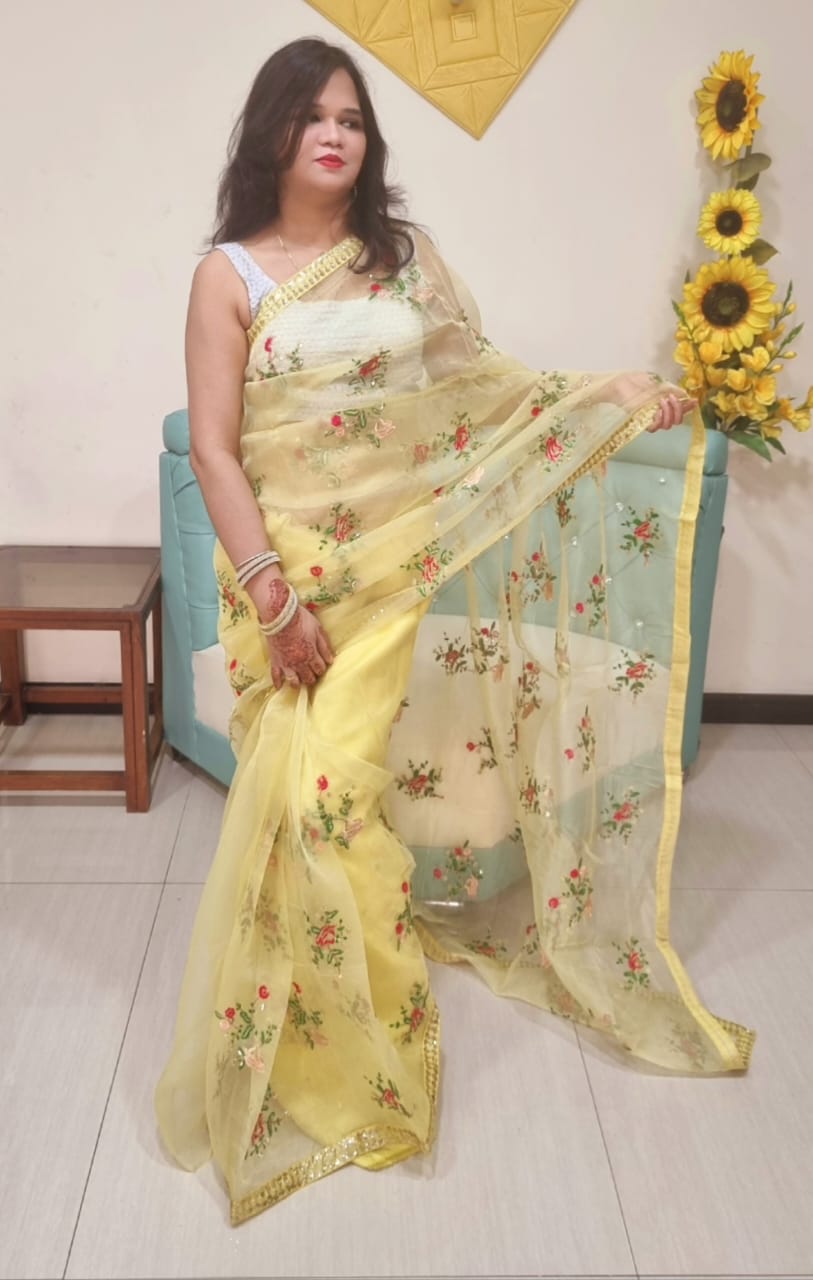 Organza Silk saree