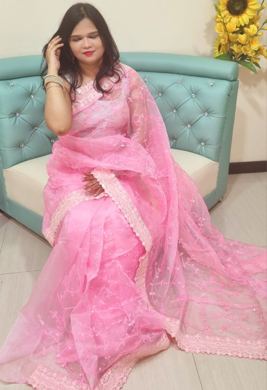 Organza Silk saree