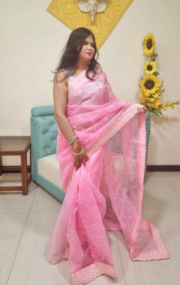 Organza Silk saree
