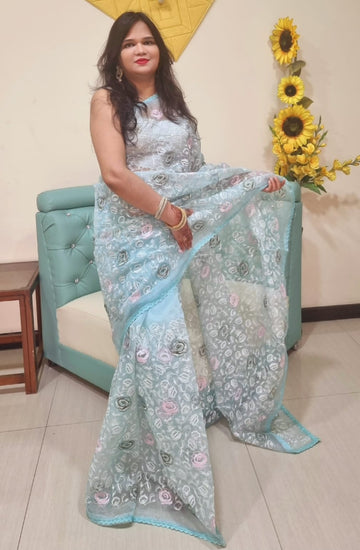 Organza Silk saree
