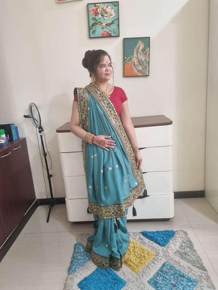 Vichitra silk saree