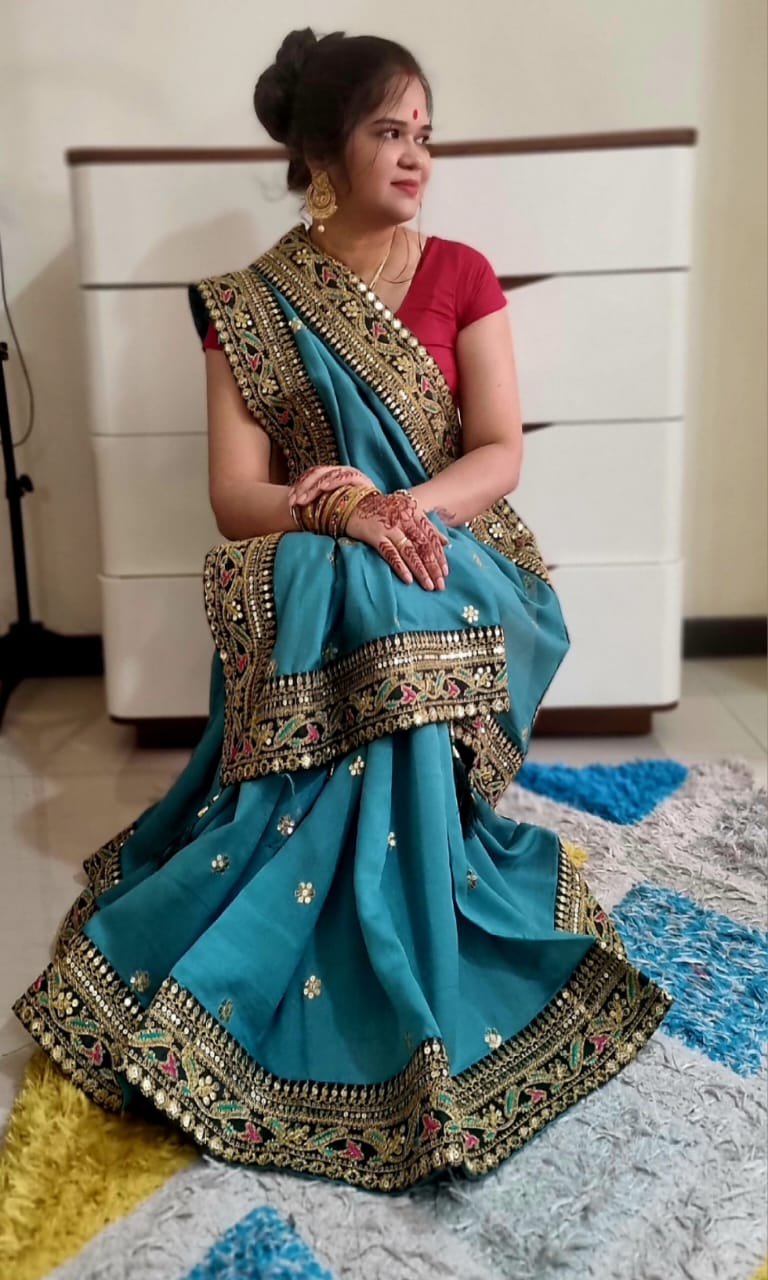 Vichitra silk saree