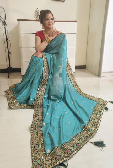 Vichitra silk saree