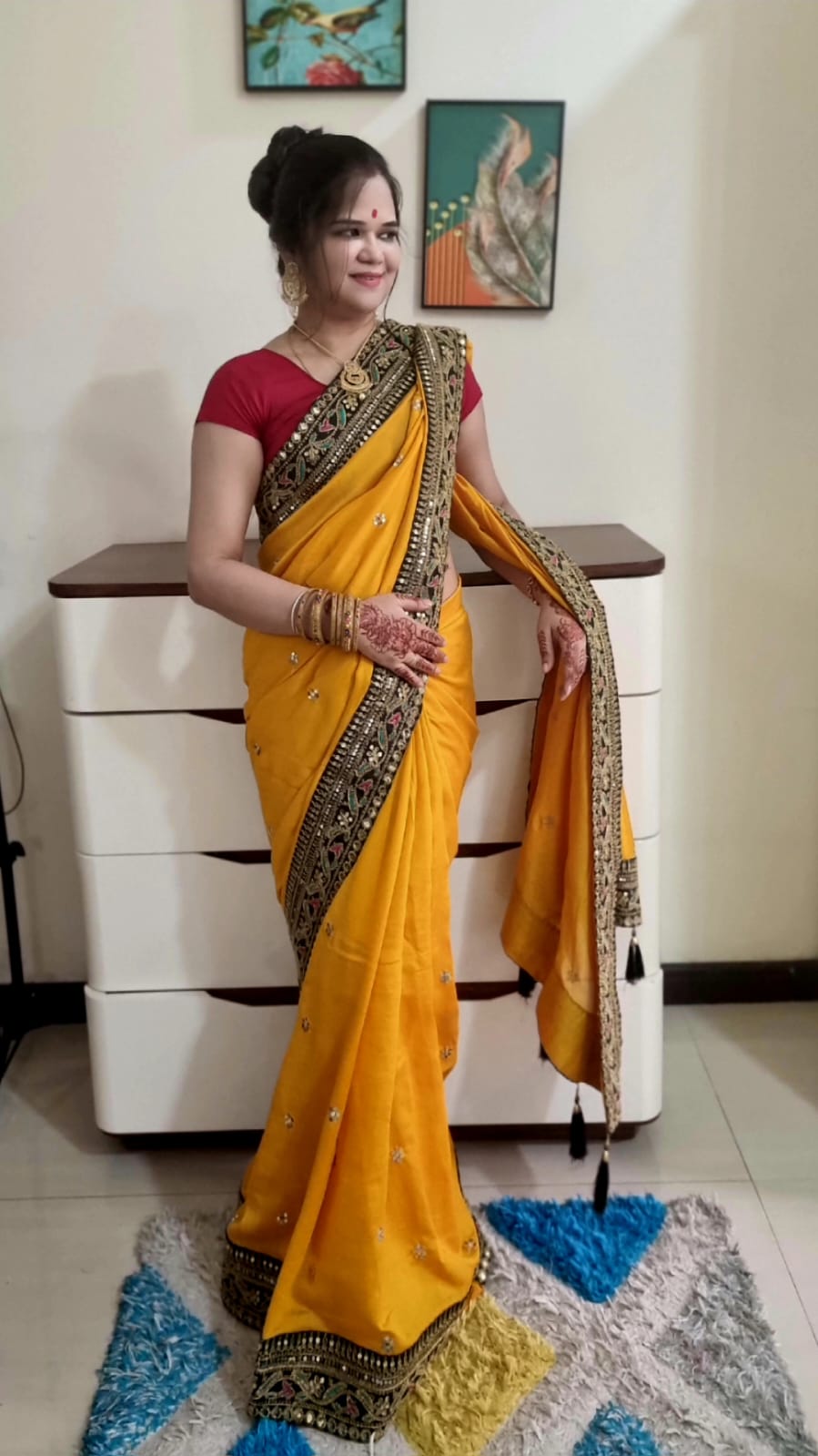 Vichitra silk saree