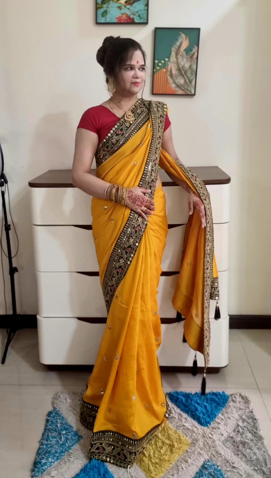 Vichitra silk saree