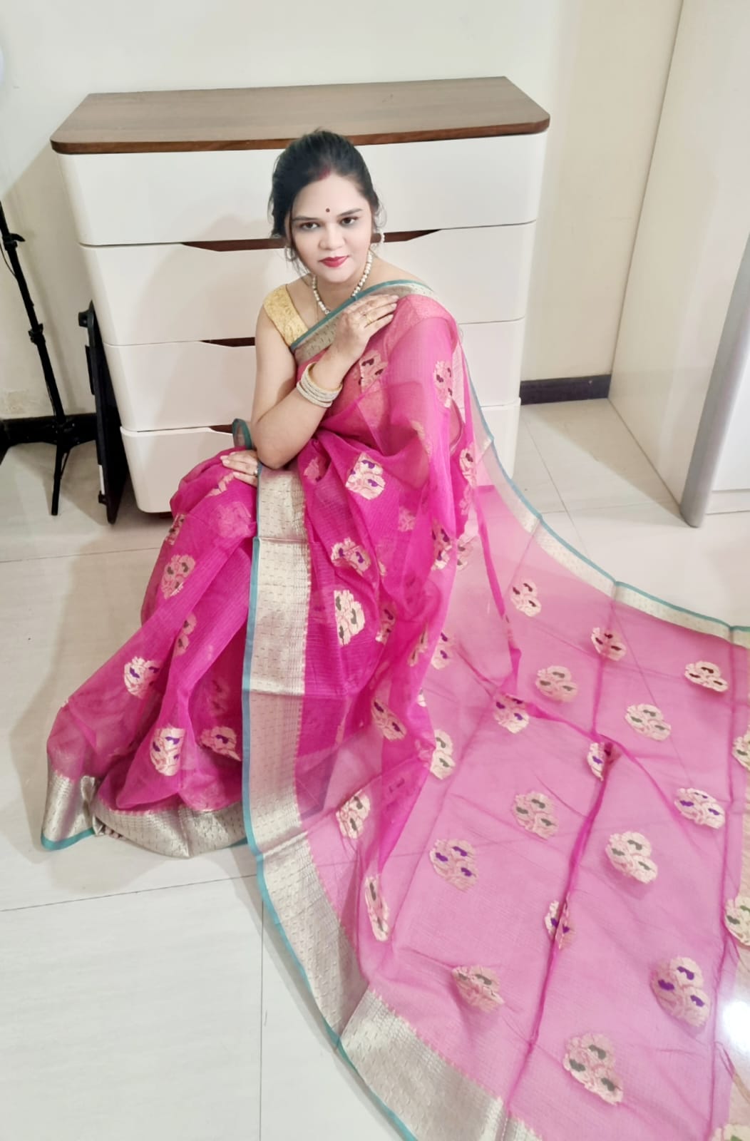 Kota doria silk weaving Saree