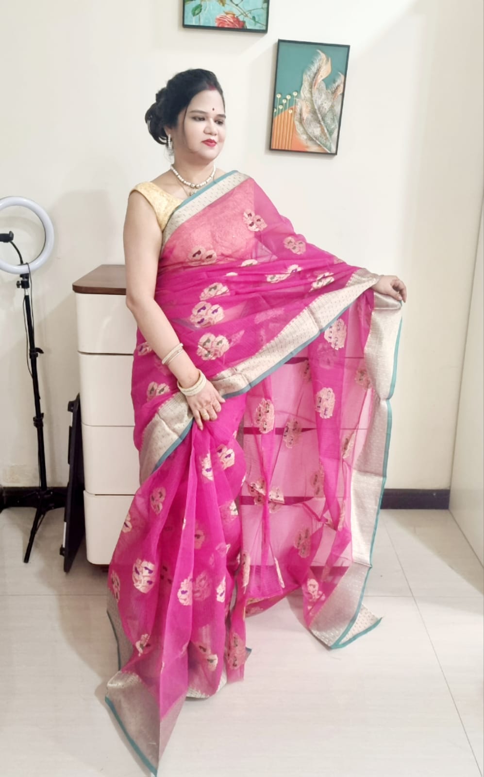 Kota doria silk weaving Saree