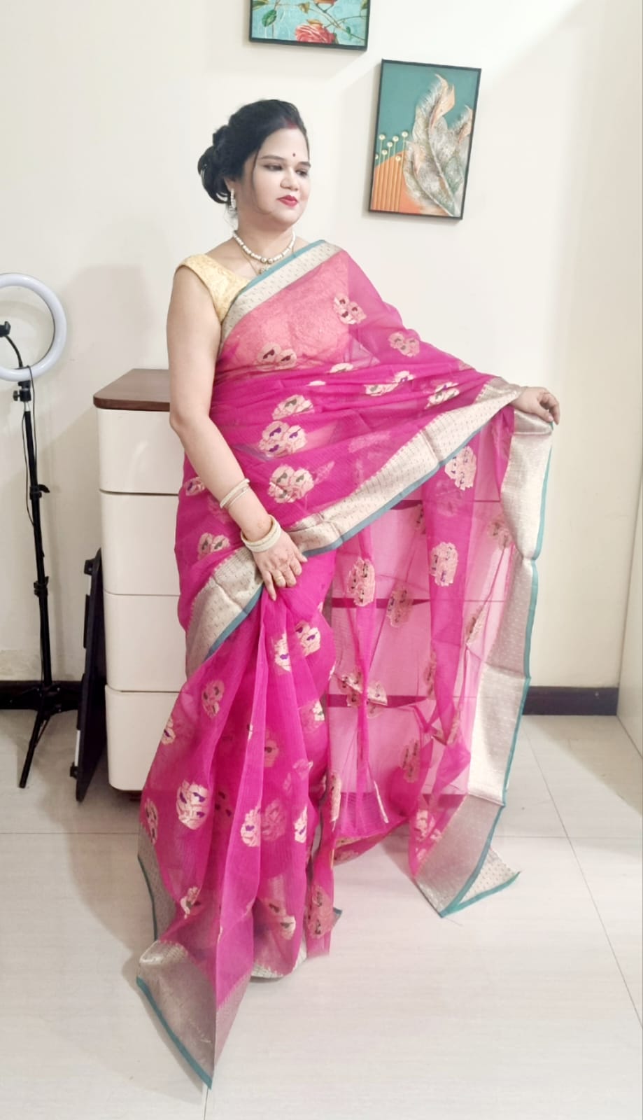 Kota doria silk weaving Saree