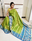 South  silk golden zari  weaving saree