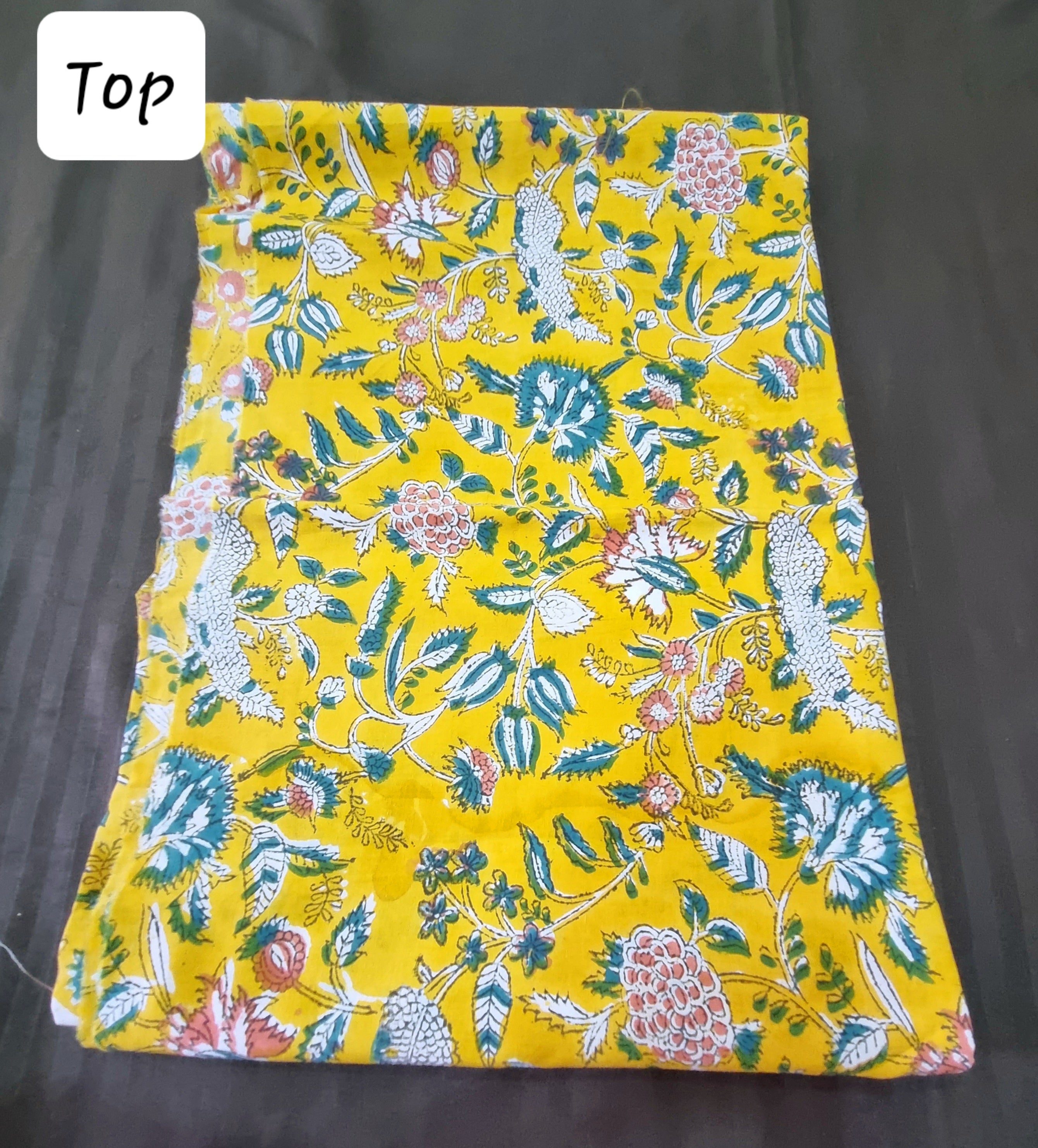 कॉटन हैंडब्लॉक ड्रेस सामग्री