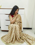 Beige multicolor thread work Phulkari