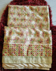 Beige multicolor thread work Phulkari