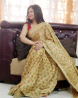 Multicolor Resham thread work golden color Phulkari