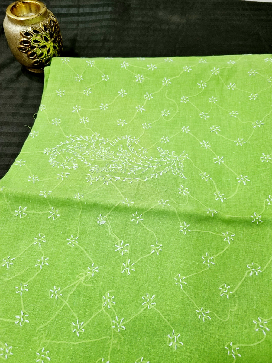 COTTON CHIKANKARI SAREE