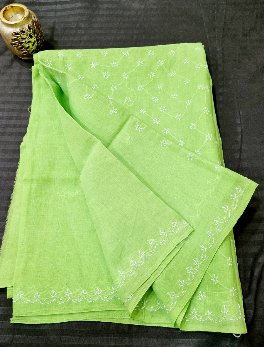 COTTON CHIKANKARI SAREE