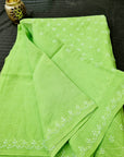 COTTON CHIKANKARI SAREE