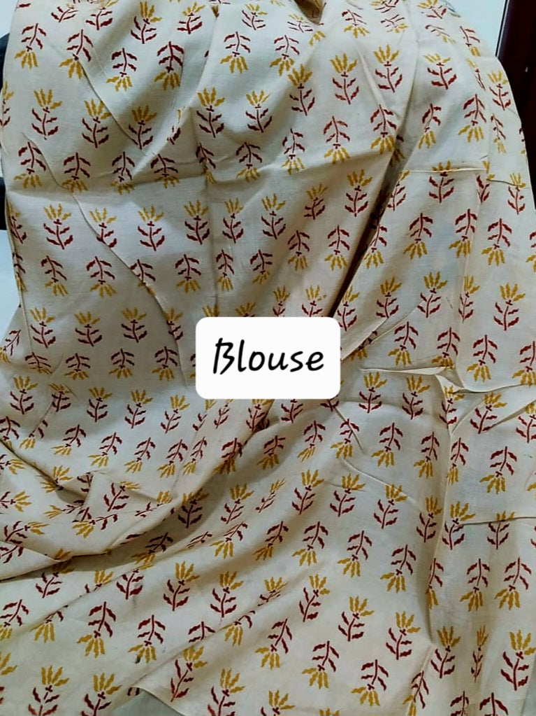 Kalamkari silk off white and red (Machilipatnam) pedana work saree