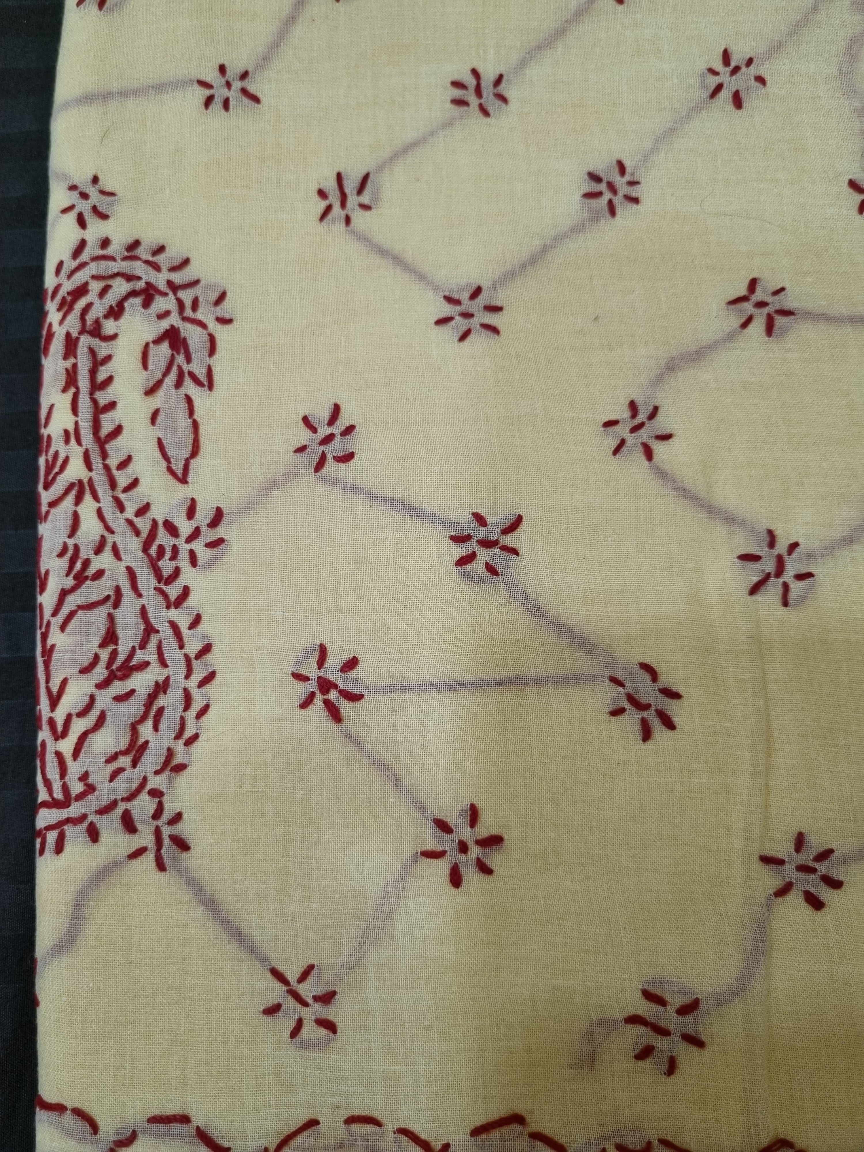 COTTON CHIKANKARI SAREE