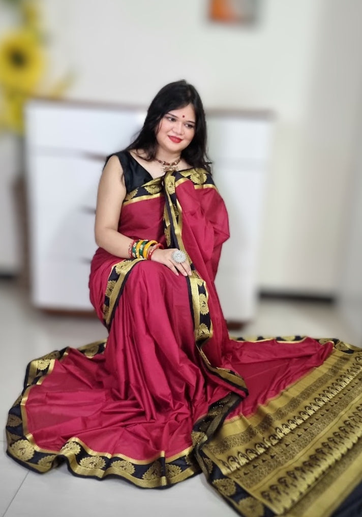 Mysore silk saree - Maroon