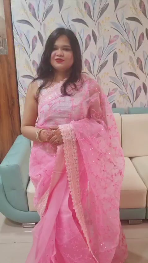 Organza Silk saree