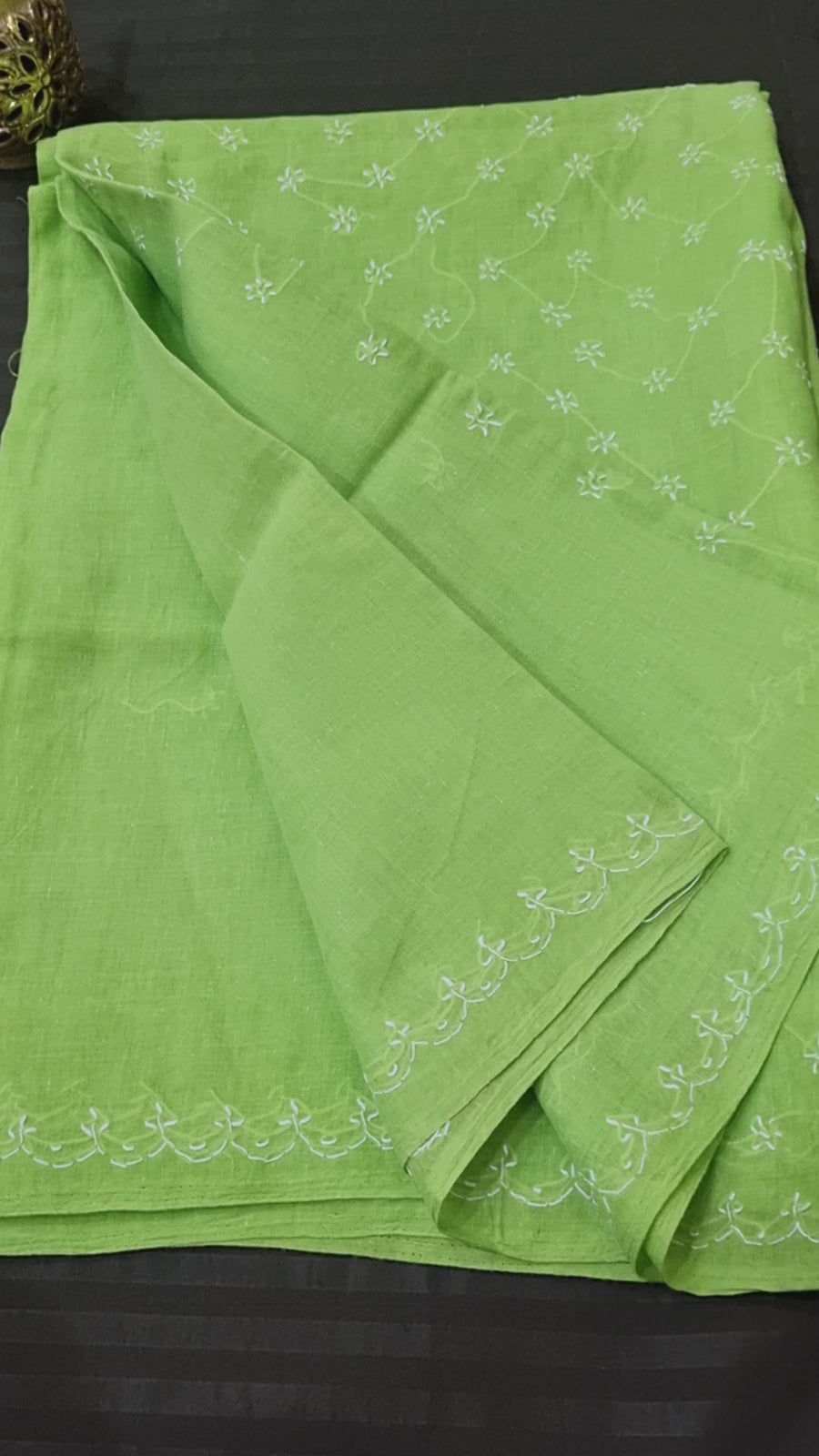 COTTON CHIKANKARI SAREE