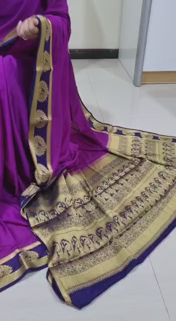 Mysore silk saree - Purple