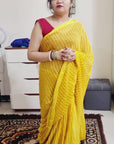 Semi chiffon lehariya saree