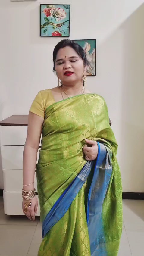 South  silk golden zari  weaving saree