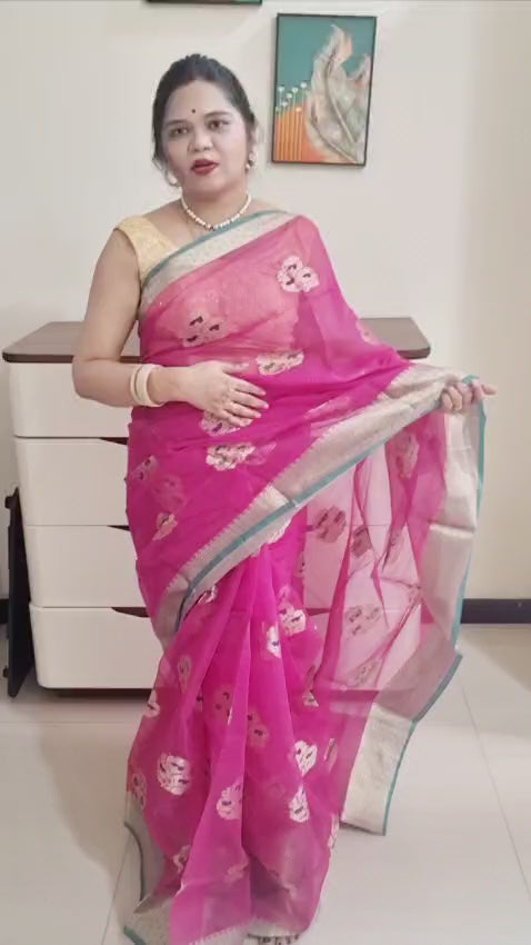 Kota doria silk weaving Saree
