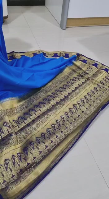 Mysore silk saree - Royal Blue