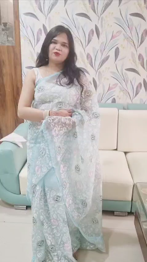 Organza Silk saree