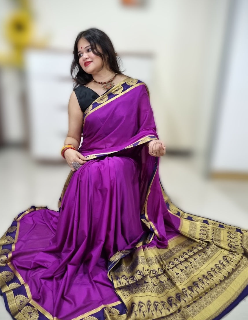 Mysore silk saree - Purple