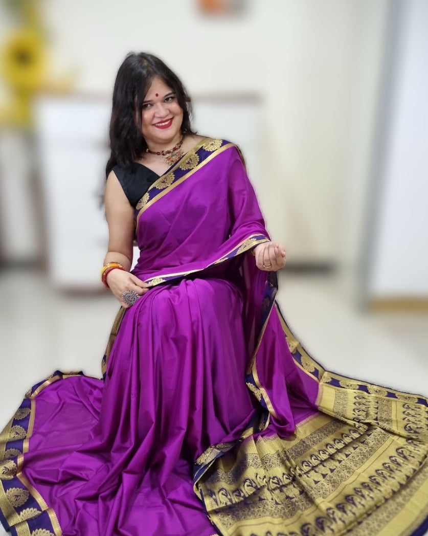 Mysore silk saree - Purple